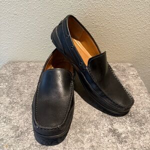 G.H. Bass Hank Black Men’s Leather Slip On Dress Loafer Driving Size 10D